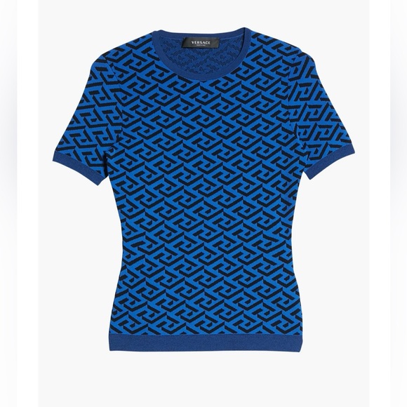 VERSACE NWT La Greca Print Midi Skirt and Top Set - Picture 3 of 15